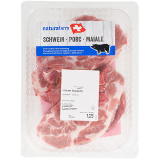 Naturafarm Costolette di collo di maiale 4 pezzi 1kg